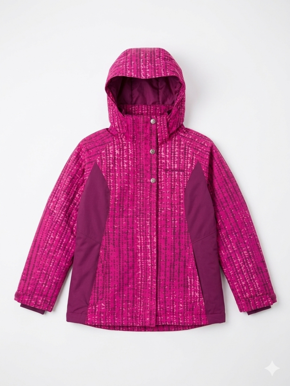 Columbia Girls Bugaboo Interchange Waterproof Omni-Tech Jacket Shell Pink Youth